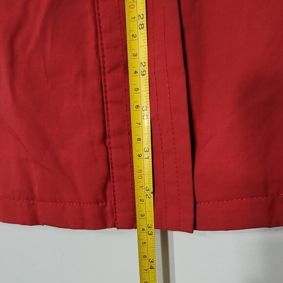 Suka Women's Red Cotton Blend Pockets Zip & Button Details Trench Coat Size XS - Picture 13 of 15